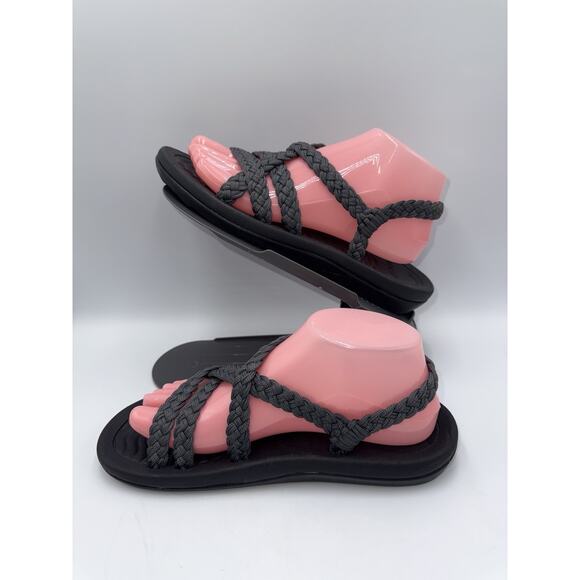 MEGNYA Women's Size 8 Black Comfortable Walking Sandals with Arch Support - Picture 4 of 15